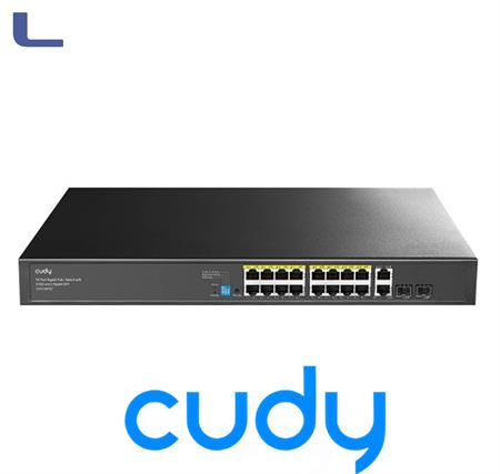 switch gigabit 16 porte poe con 2 porte sfp 2 porte gbe cudy*572