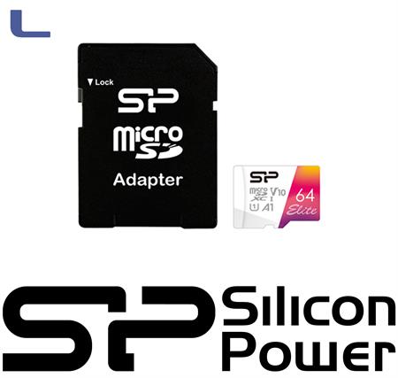 micro sd xc 64gb + adattatore sd class 10 hd video sp *772