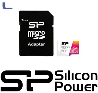 micro sd xc 64gb + adattatore sd class 10 hd video sp *772