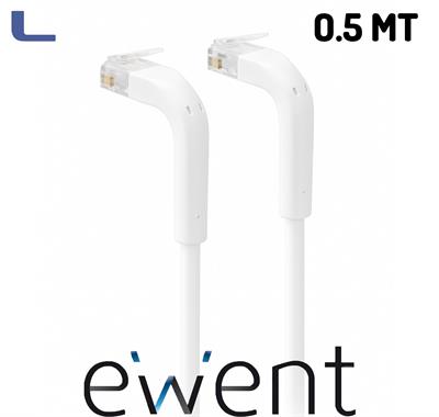 cavo patch slim cat 6a piegevole rame u/utp bianco 0.5mt ewent*0