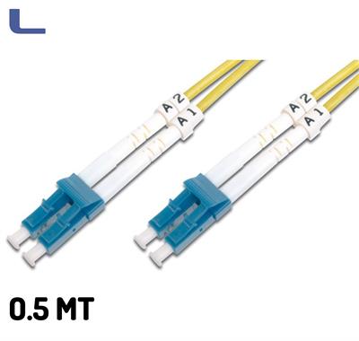 cavo fibra ottica monomodale 9-125 LC-LC 0,5mt giallo *021