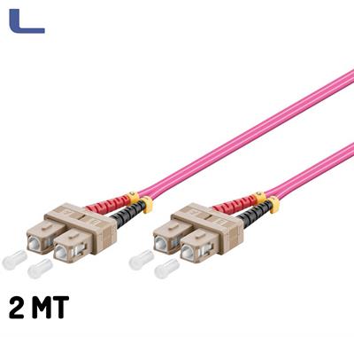cavo fibra ottica multimodale OM4 50-125 SC-SC 2mt viola *021