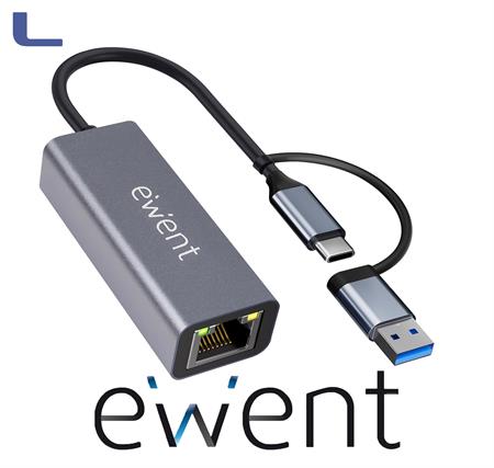 adattatore lan usb a-type c  ethernet 10/100/1000 ewent *021