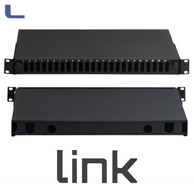 box ottico 24p fibra x adattatori sc duplex 19 nero vuoto *215