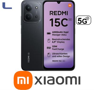 Xiaomi redmi 15c 5g Midnight black dual sim rom 128 ram4gb *273