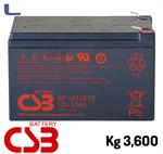 batteria al piombo 12v 12ah csb faston grande *329