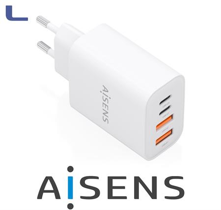 alimentatore spina italiana 32w GaN 2 type c 2 usb a aisens *572