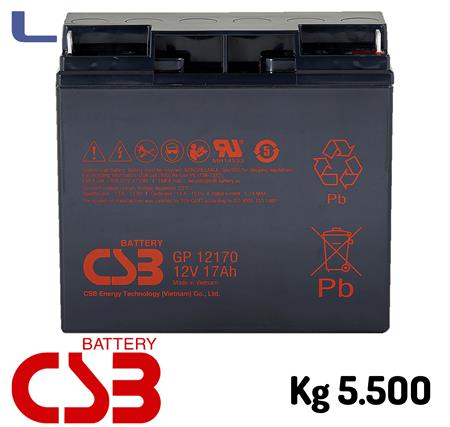 batteria al piombo 12v 17ah csb connettore T3 *329