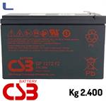 batteria al piombo 12v 7.2ah csb faston grande *329