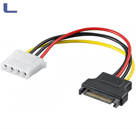 cavo alimentaz. sata maschio - molex 4 poli femmina 0.15mt *215