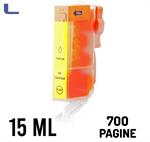 canon compatibile cli-551y xl ip7250 mg5450 6350 yellow 15ml