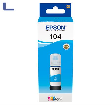 flacone epson 65ml ecotank 104 ciano C13T00P240