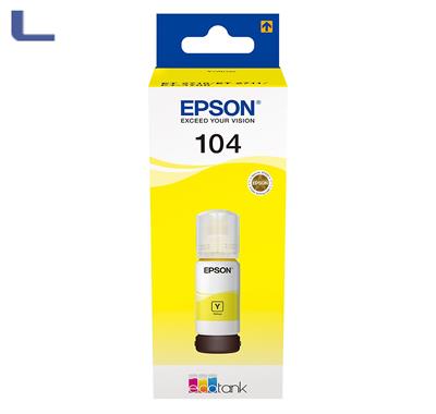 flacone epson 65ml ecotank 104 yellow C13T00P440
