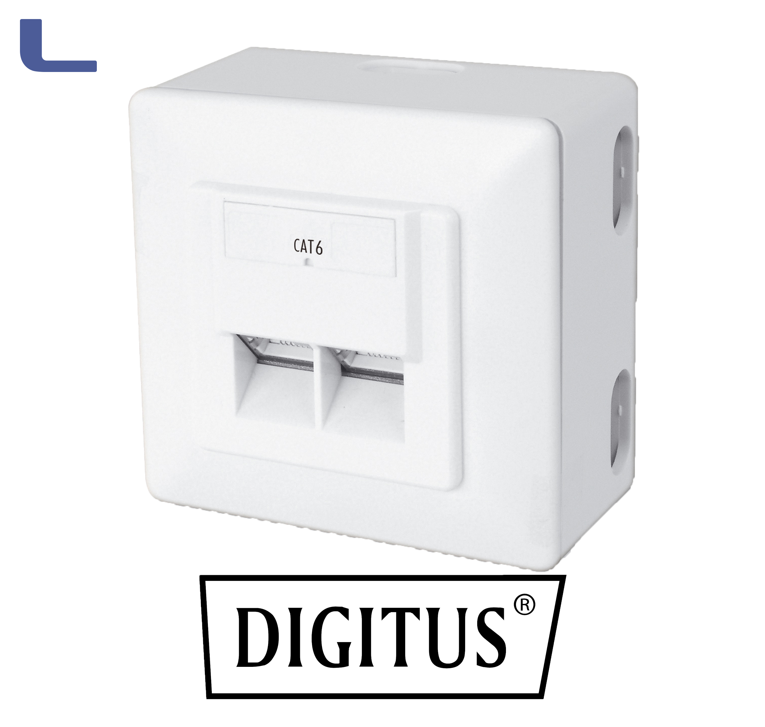 presa a muro esterna rj45 cat.6 digitus *215 - Connettori - prese - Linker  Accessories - Distribuzione ingrosso toner cartucce informatica hardware  misterbianco catania sicilia