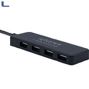 hub slim usb 2.0 4 porte black aisens *572