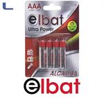 4 batterie ministilo AAA alkaline 1.5v elbat *572