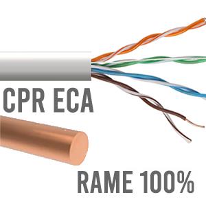 matassa cavo cat5 100mt UTP RAME  rigido grigio *215