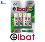 batteria n-mh aa 2500mah blister 4pz. elbat RECHARGE *572