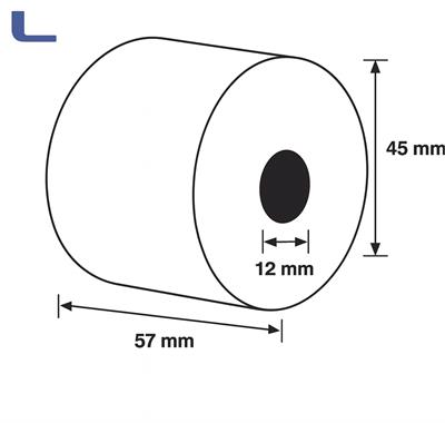 carta termica rot. 57mmx45mmx12mm  conf. 10pz. *539