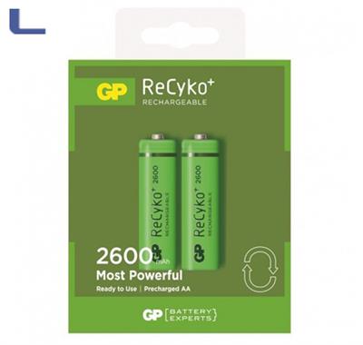 batteria n-mh aa 2600mah blister 2pz. gp recyko RECHARGE *572