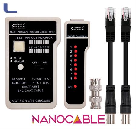 tester automatico per cavi rj11/rj12/rj45 e bnc coassiale *572