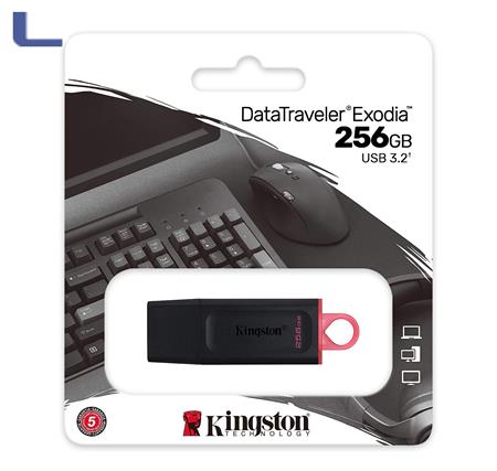 pendrive 256gb usb 3.2 gen1 kingston exodia *434