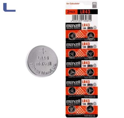 batteria bott alcalina lr43 ag12 maxell blister 10 pz. *572