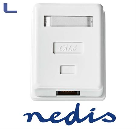 presa a muro esterna rj45 cat.6 nedis *622