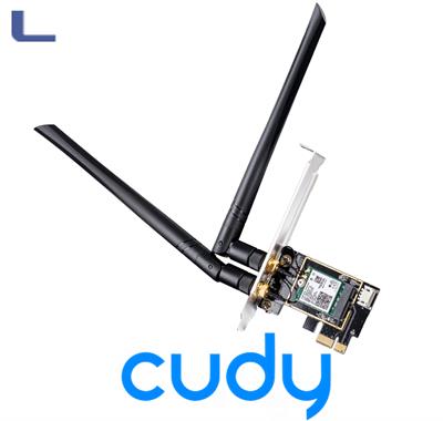 scheda pci express wifi6e tri-band ax5400 e bluetooth 5.2 cudy