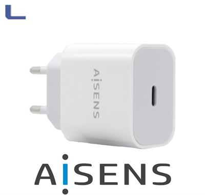 alimentatore usb c 20w 5v/3a white aisens *572