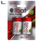 Elbat Confezione da 2 batterie alcaline LR14C *572