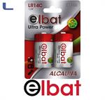 Elbat Confezione da 2 batterie alcaline LR14C *572