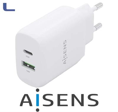 alimentatore type c+usb-a 25w fast charger aisens*572