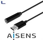 adattatore audio usb type-c a jack 3.5 f 15cm nero*572