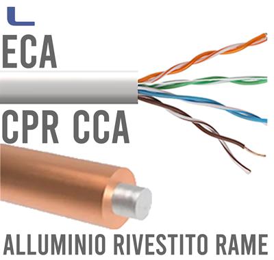 matassa cavo cat5 305mt UTP CCA  flessibile grigio *215