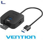 hub usb 4 porte USB3.0 a 3xUSB2.0  gigabit black aisens*572
