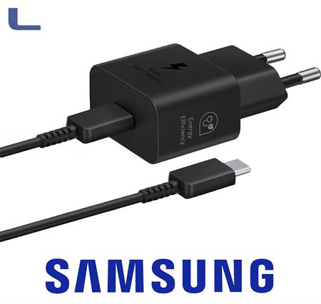 alimentatore usb 25w + cavo type c - type c samsung black*273