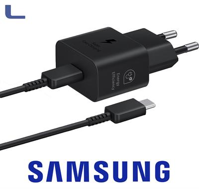 alimentatore usb 25w + cavo type c - type c samsung black*273