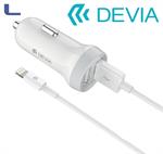 alimentatore 2 usb da auto 5v 3.1a+cavo lightning devia 1mt*491