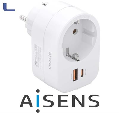 Multipresa multifunzione shuko 1xUSB-C 20W PD3.0-1xUSB-A 20W*572