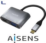 adattatore usb type C maschio - vga/hdmi 4k 15cm grigio *572