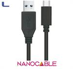 cavo dati - carica usb A 3.0 - usb type C 0.5 mt black  *572