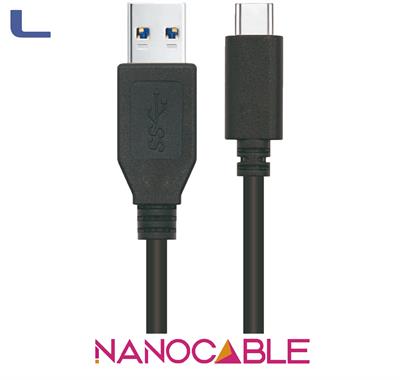 cavo dati - carica usb A 3.0 - usb type C 0.5 mt black  *572
