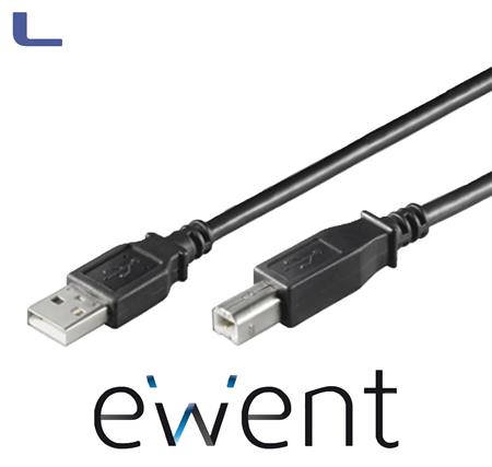 cavo usb 2.0 A/B M/M 1.80mt per stampante black ewent *021