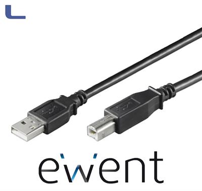 cavo usb 2.0 A/B M/M 1.80mt per stampante black ewent *021