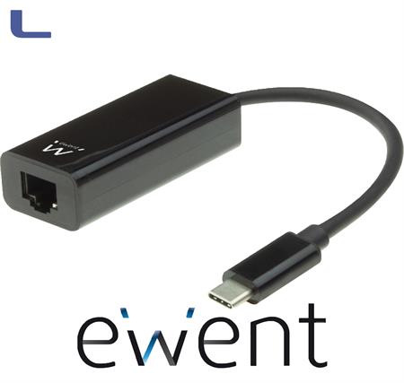 adattatore lan usb 3.2 type c gigabit ethernet 10/100/1000 black