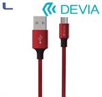 cavo usb - usb micro ricarica 2.aA 1mt  rosso devia *491