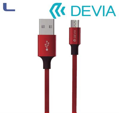 cavo usb - usb micro ricarica 2.aA 1mt  rosso devia *491