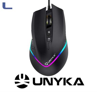 mouse gaming usb 800/6400dpi 7bottoni led multicolor unyka *572