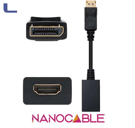 adattatore display port maschio- hdmi femmina 15cm nanocable*572